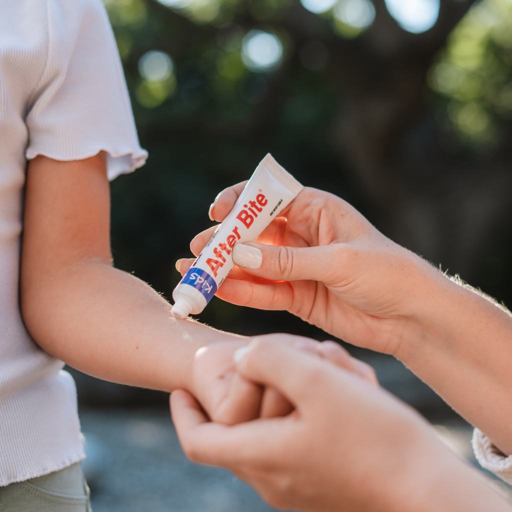 After Bite Kids person applying to child's arm