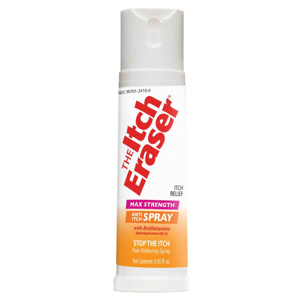 The Itch Eraser Spray bottle on white