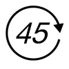 45 with circle arrow