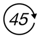 45 with circle arrow