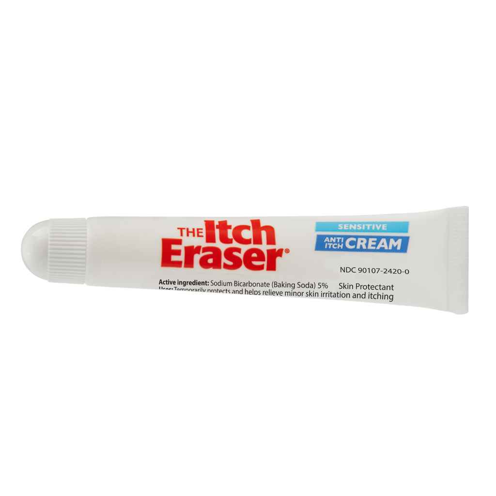 The Itch Eraser Sensitive Cream tube on white